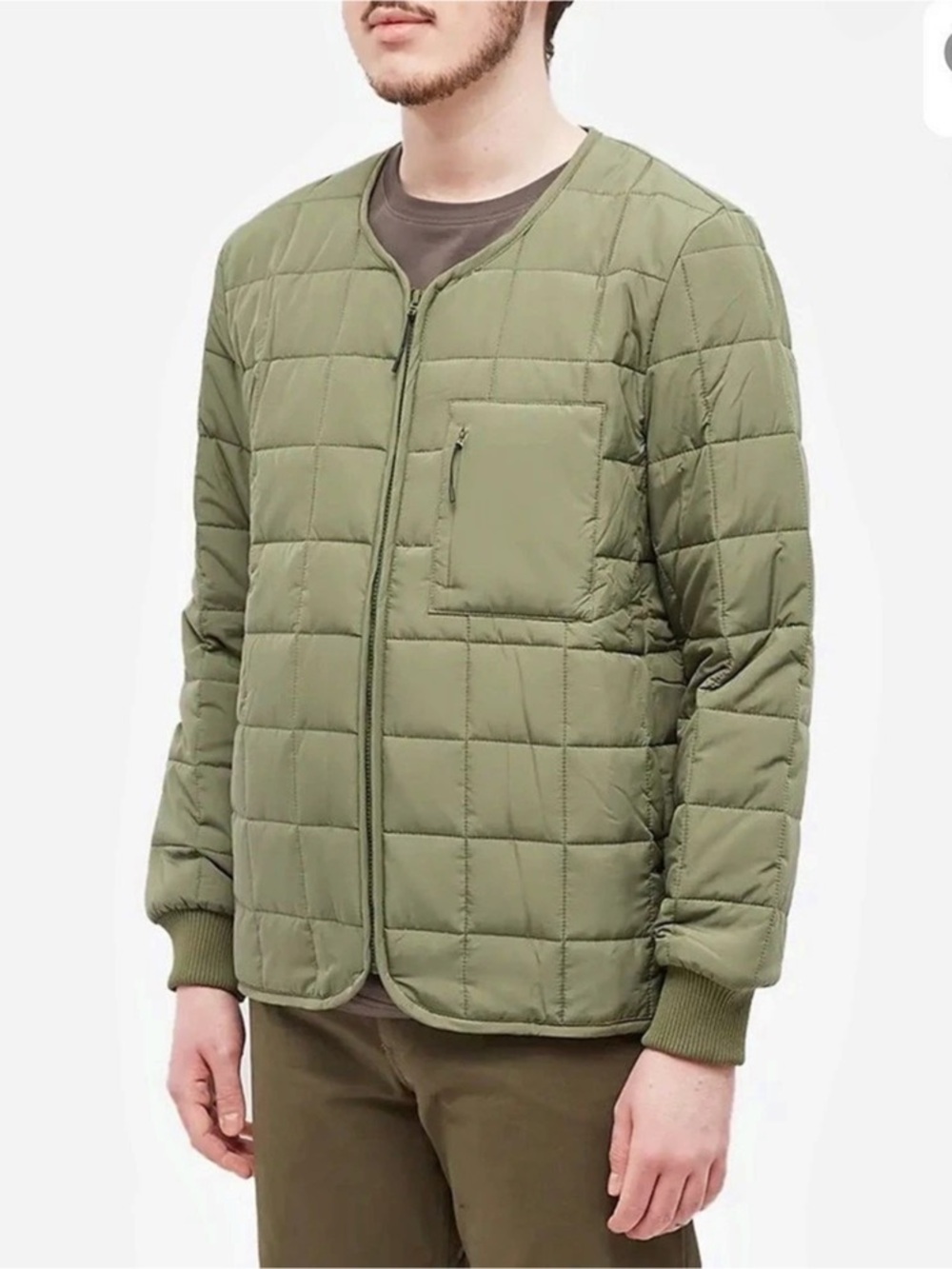RAINS Jacket Quilted Puffer in Green